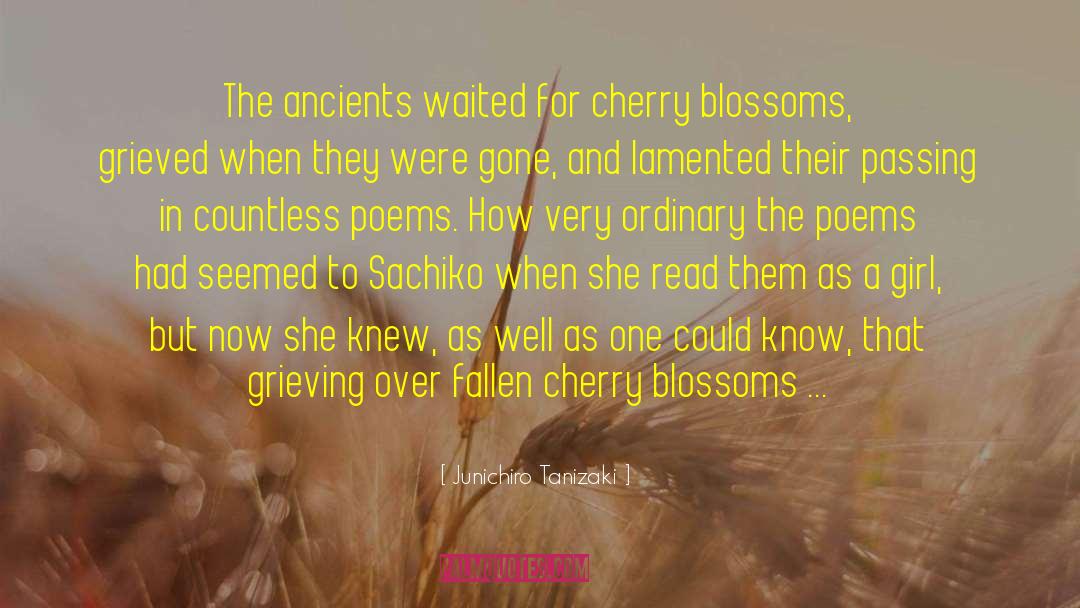 Cherry Blossom quotes by Junichiro Tanizaki