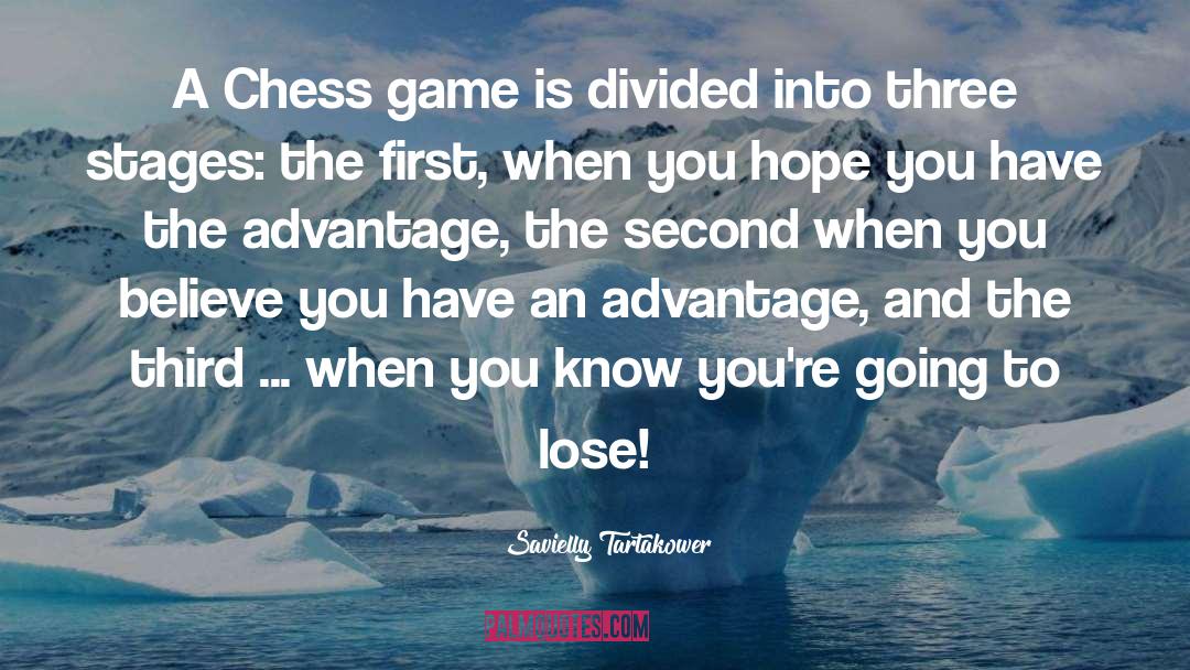 Chess Game quotes by Savielly Tartakower