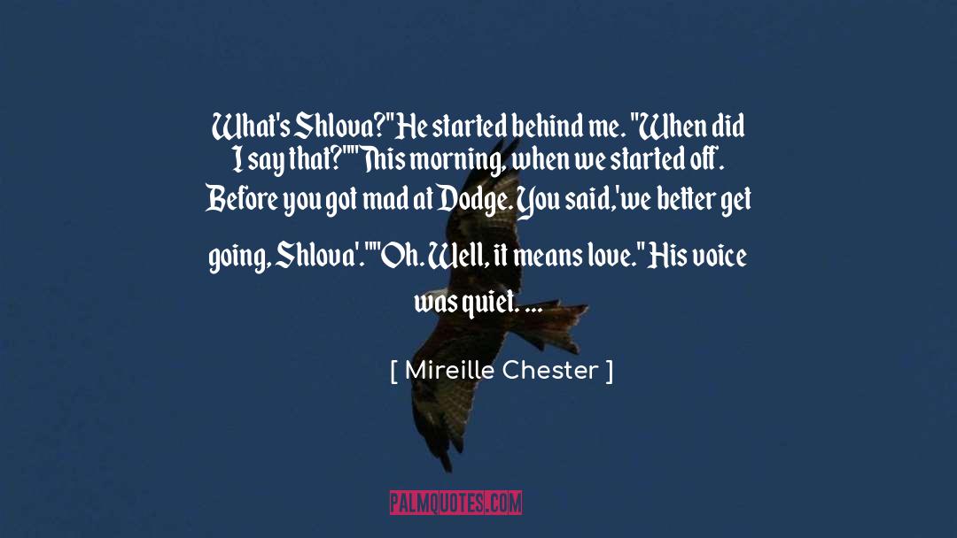 Chester S quotes by Mireille Chester