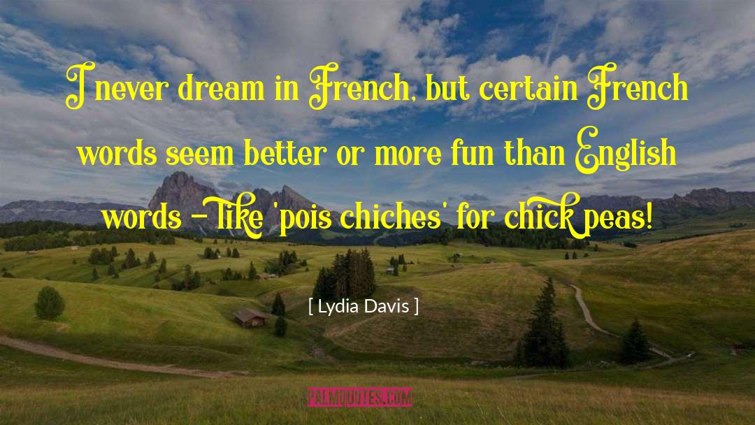 Chick Flick quotes by Lydia Davis