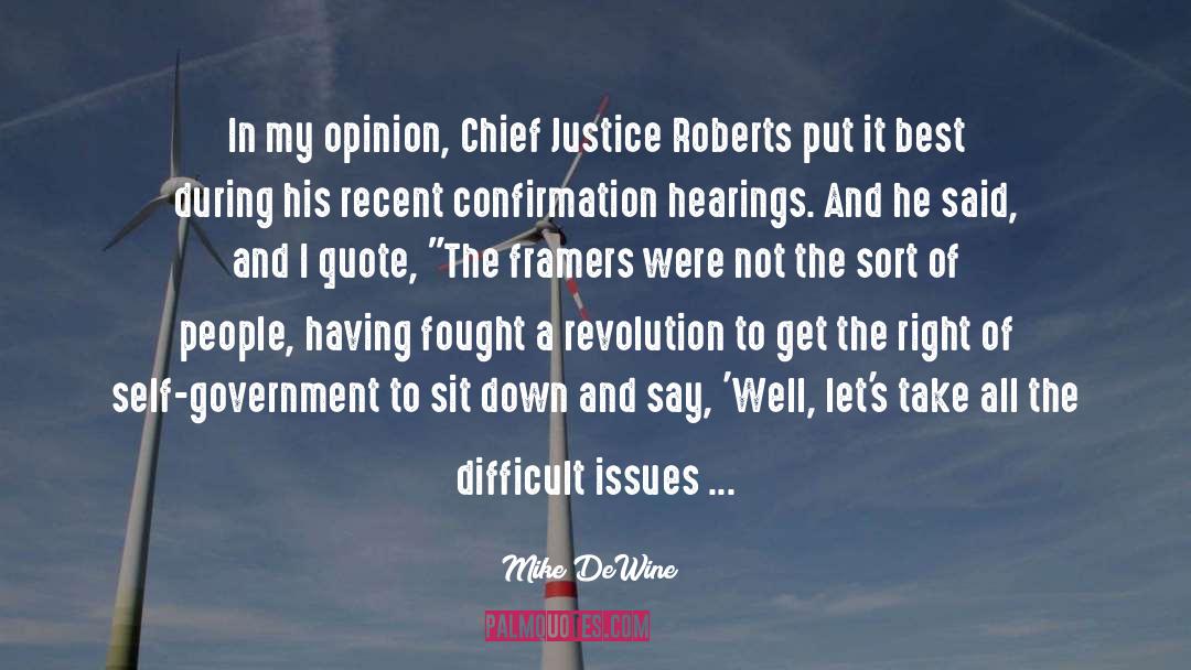 Chief Justice quotes by Mike DeWine