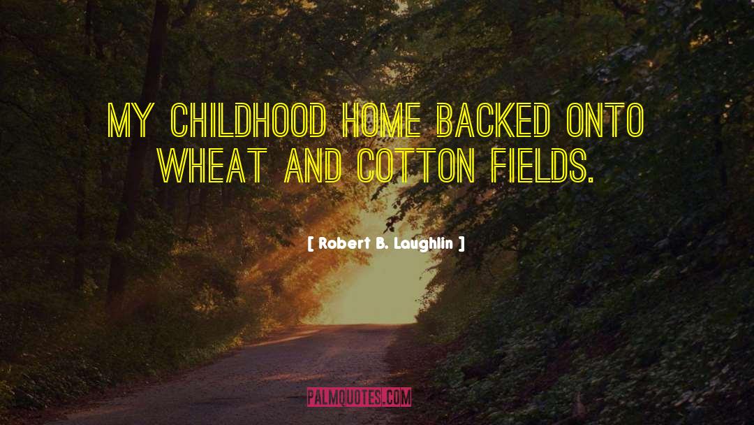 Childhood Home quotes by Robert B. Laughlin