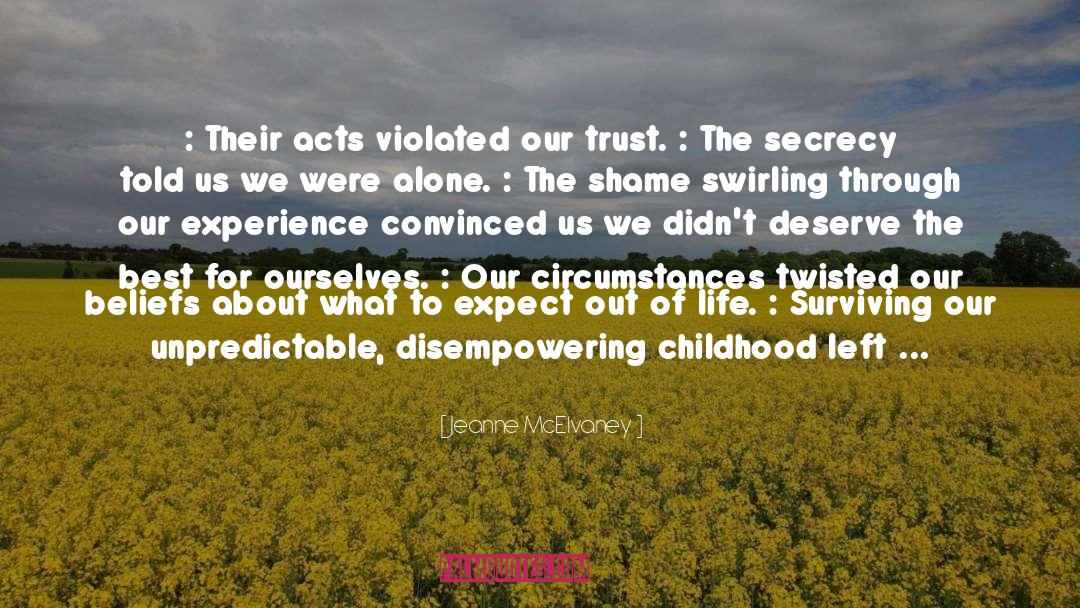 Childhood Sexual Abuse quotes by Jeanne McElvaney