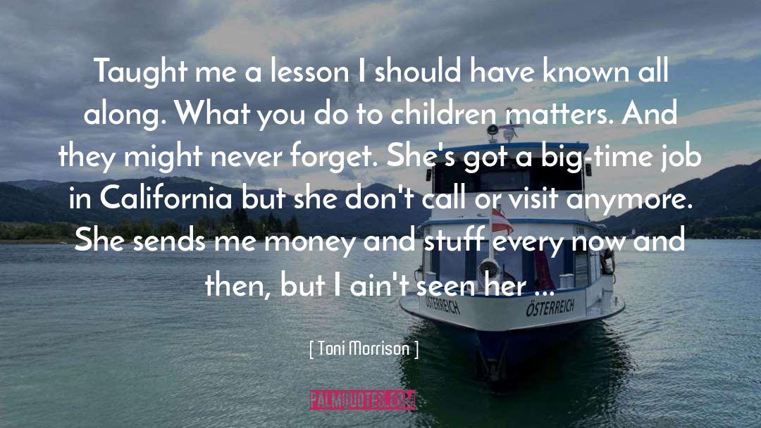Children Care quotes by Toni Morrison