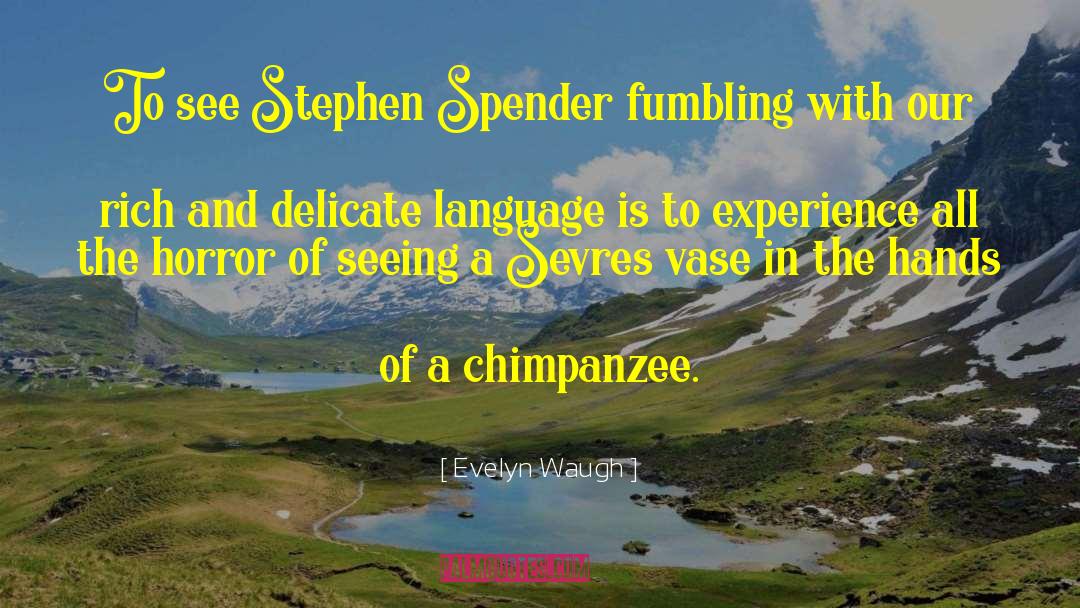 Chimpanzee quotes by Evelyn Waugh