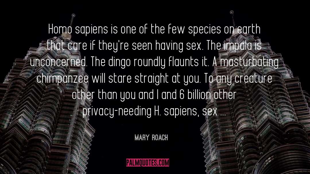 Chimpanzee quotes by Mary Roach