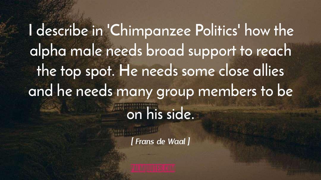 Chimpanzee quotes by Frans De Waal