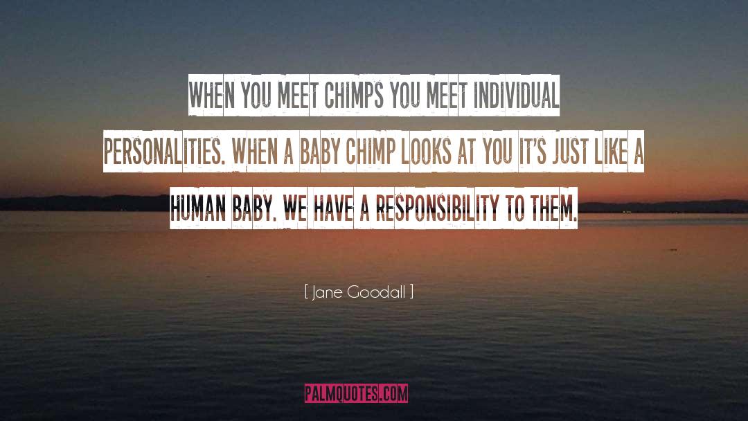 Chimps quotes by Jane Goodall