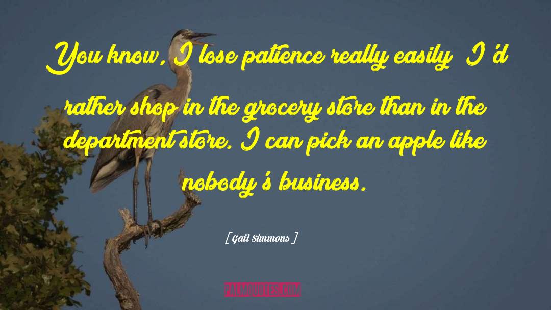Chinese Department Stores quotes by Gail Simmons