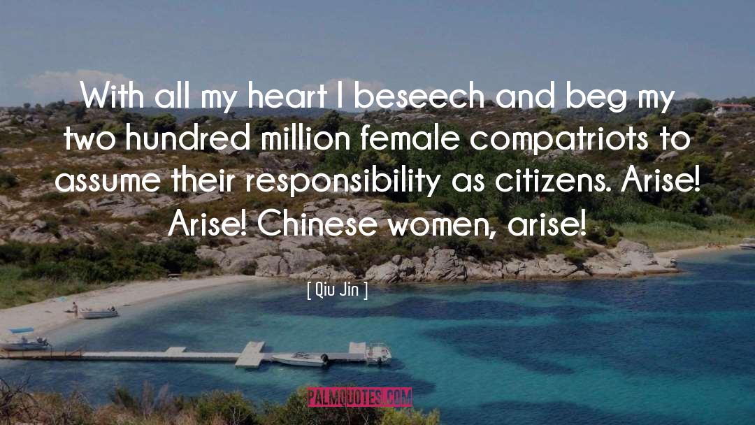 Chinese Female Authors quotes by Qiu Jin