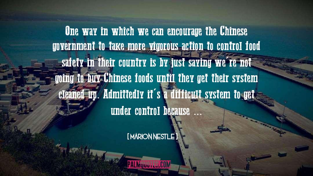 Chinese Government quotes by Marion Nestle