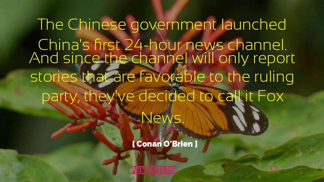 Chinese Government quotes by Conan O'Brien
