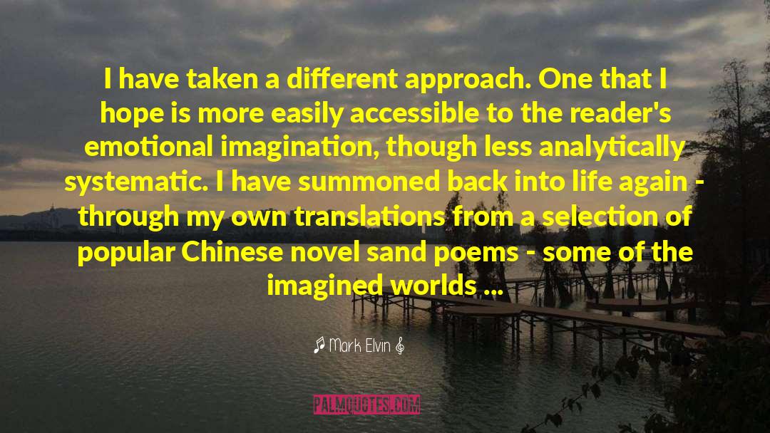 Chinese Literature quotes by Mark Elvin