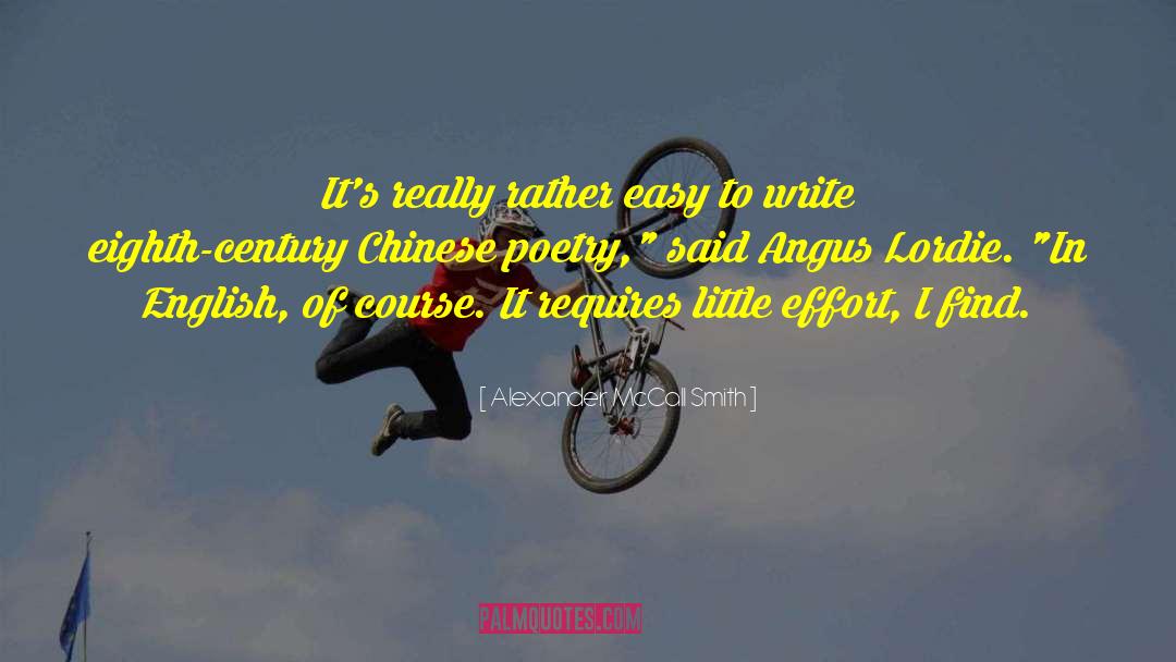 Chinese Poetry quotes by Alexander McCall Smith