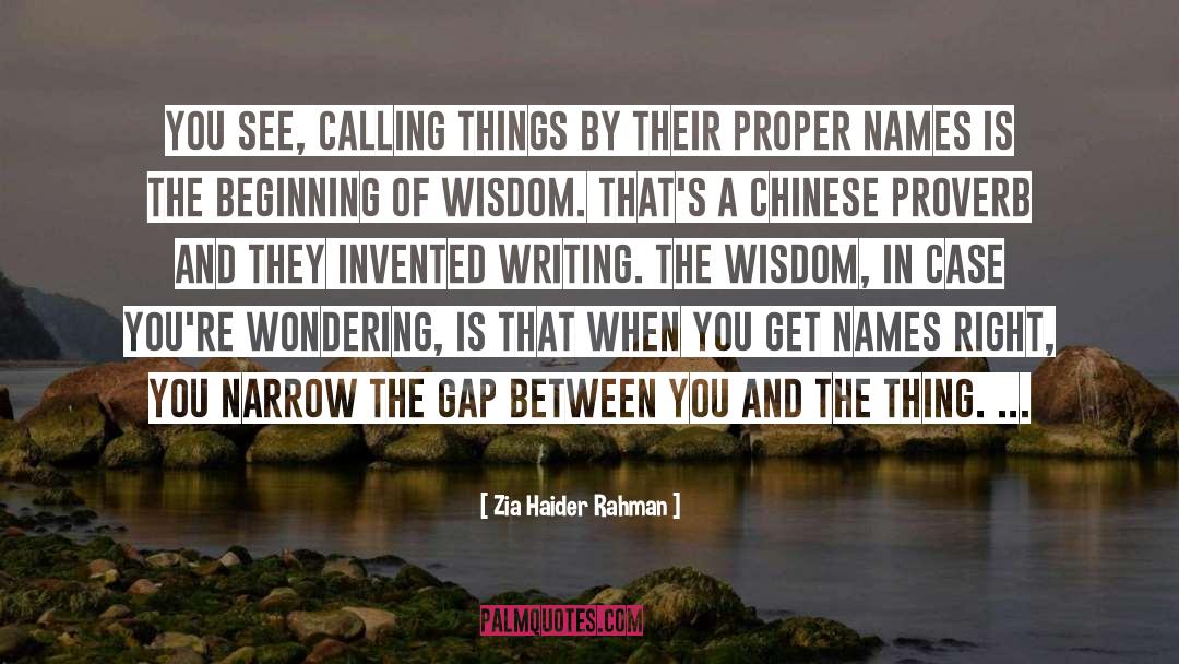 Chinese Proverb quotes by Zia Haider Rahman