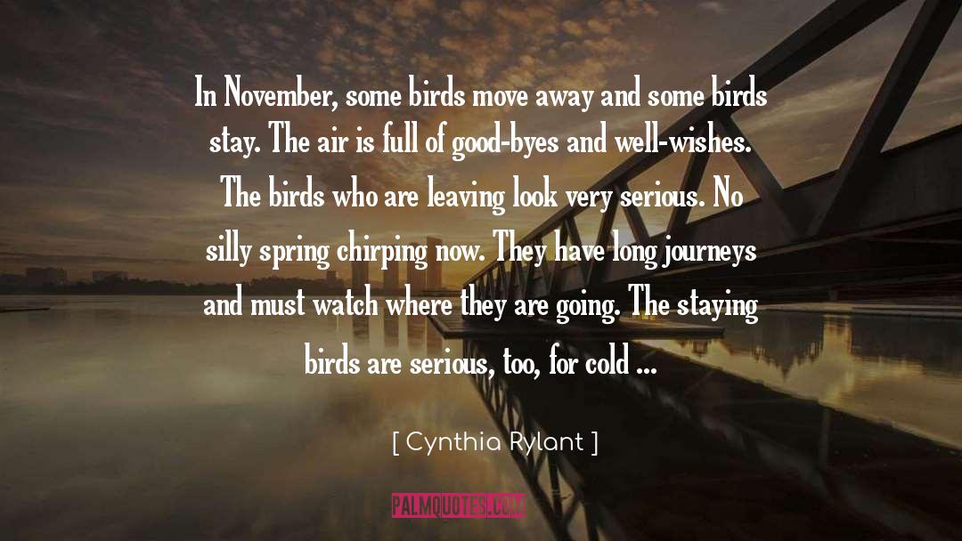 Chirping quotes by Cynthia Rylant