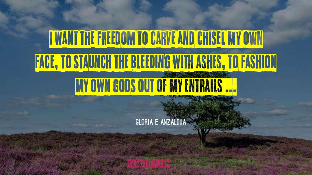 Chisel quotes by Gloria E Anzaldua
