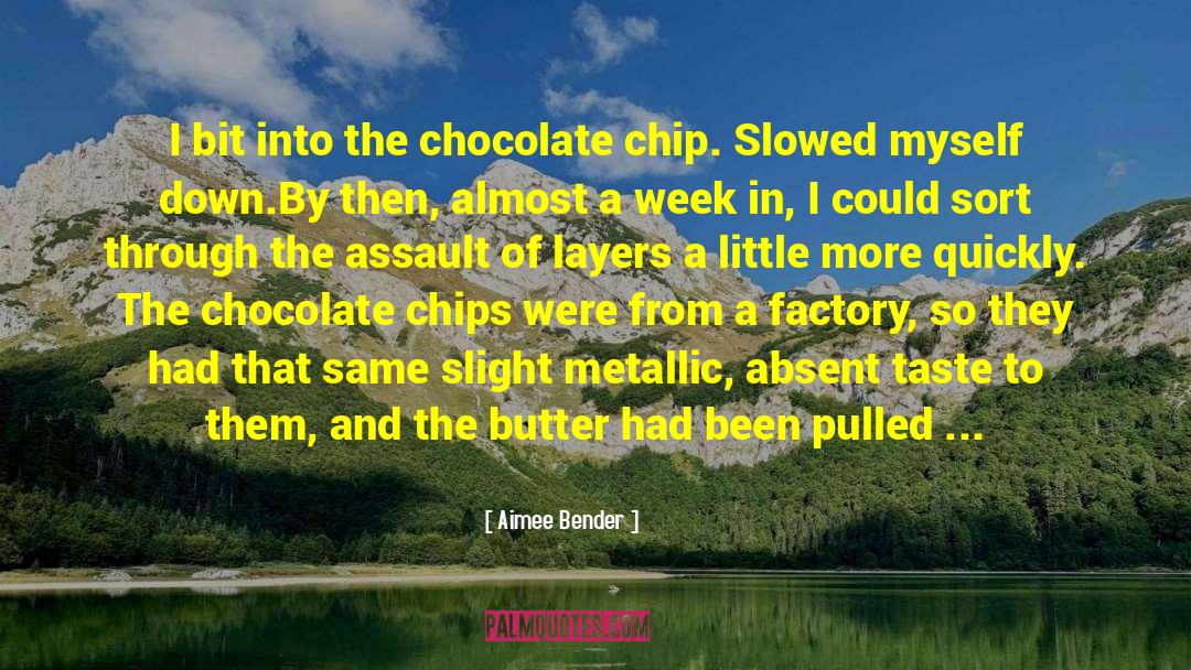 Chocolate Chip Cookie quotes by Aimee Bender