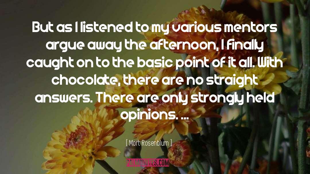 Chocolate Lovers quotes by Mort Rosenblum