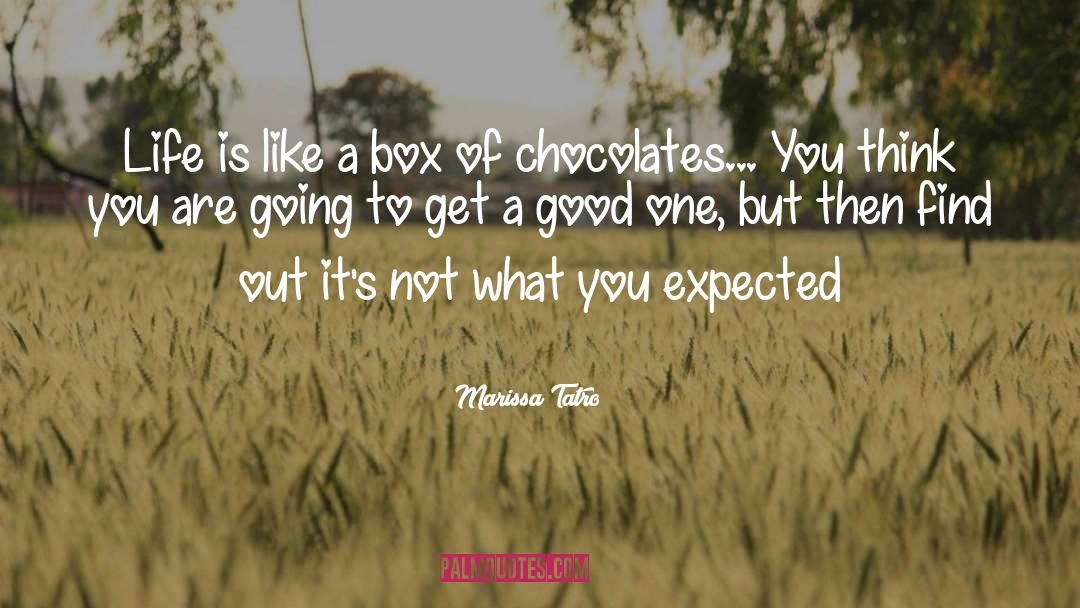 Chocolates quotes by Marissa Tatro