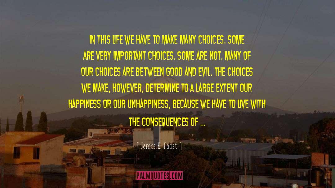 Choices And Consequences quotes by James E. Faust