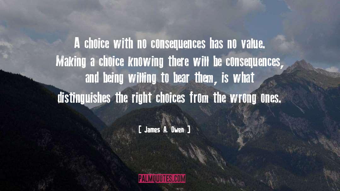 Choices quotes by James A. Owen