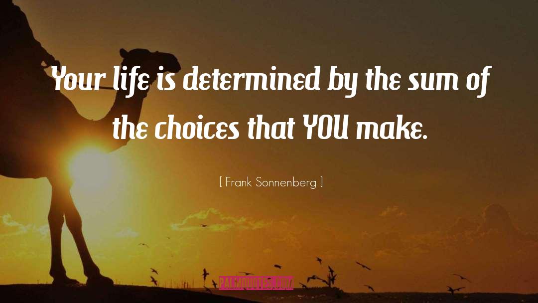 Choices You Make quotes by Frank Sonnenberg