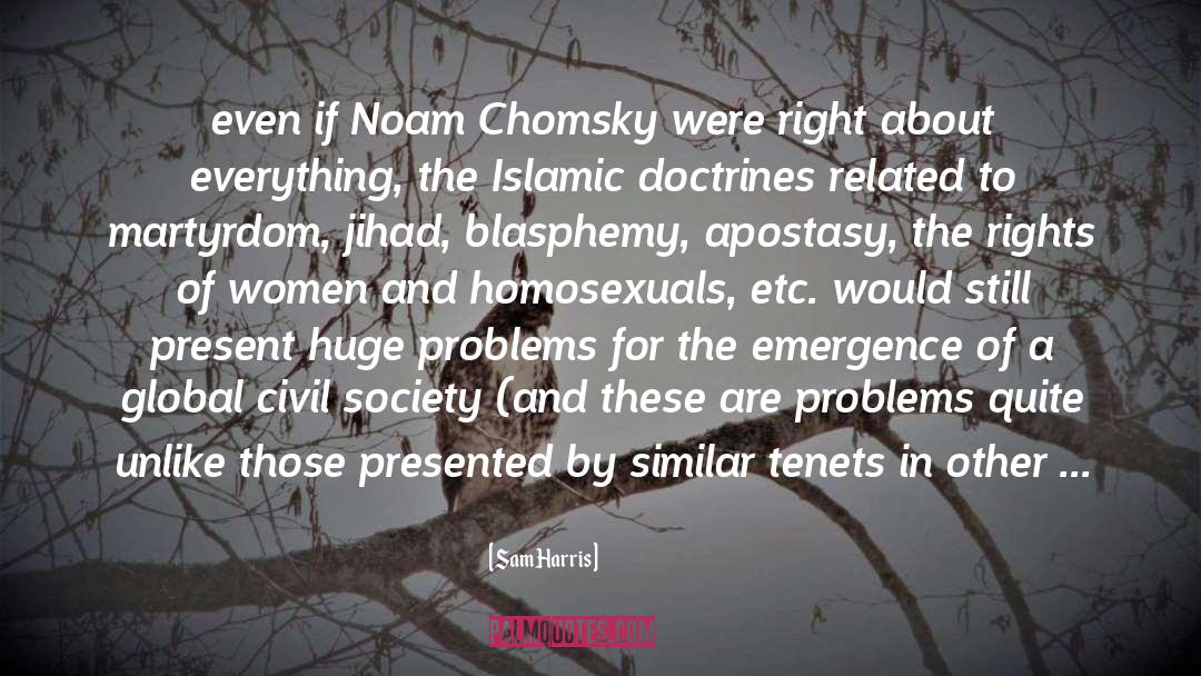 Chomsky quotes by Sam Harris