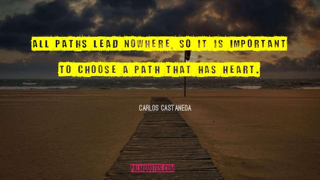 Choose A Path quotes by Carlos Castaneda