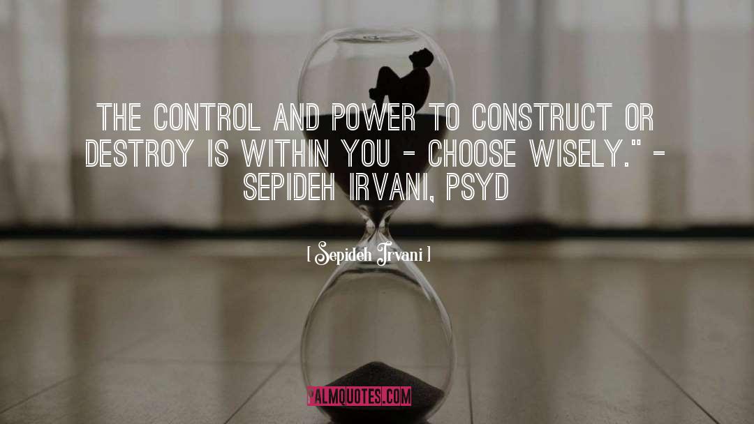 Choose Wisely quotes by Sepideh Irvani