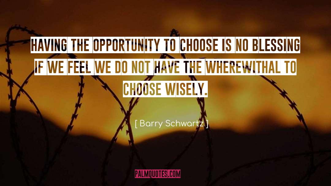 Choose Wisely quotes by Barry Schwartz