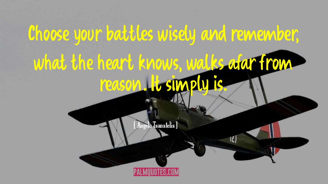 Choose Your Battles Wisely quotes by Angelo Tsanatelis