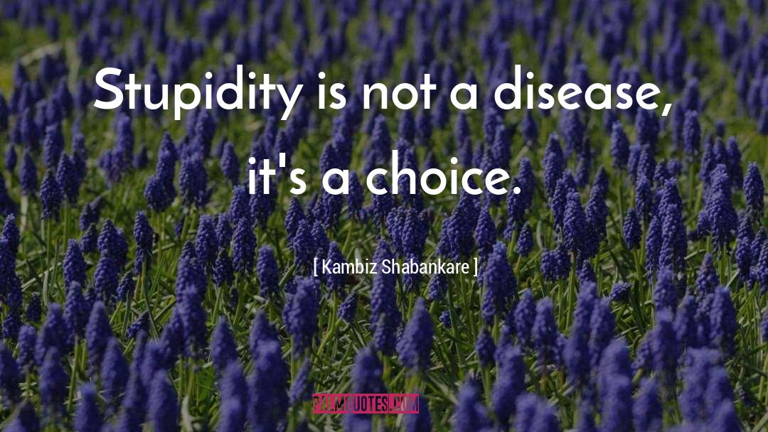 Choosers Choice quotes by Kambiz Shabankare