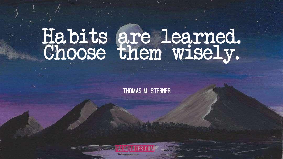 Choosing Wisely quotes by Thomas M. Sterner