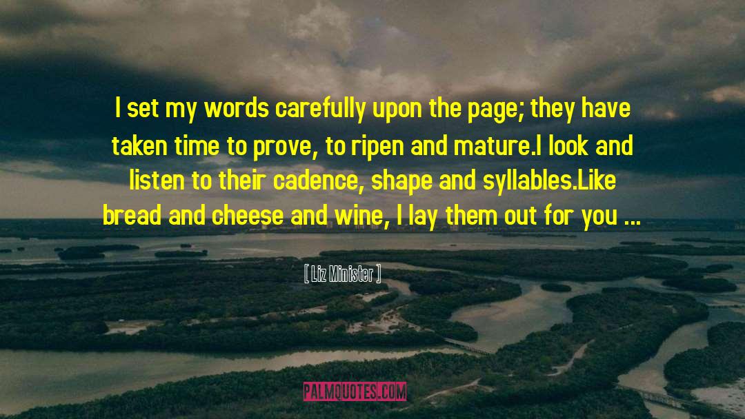 Choosing Words Carefully quotes by Liz Minister