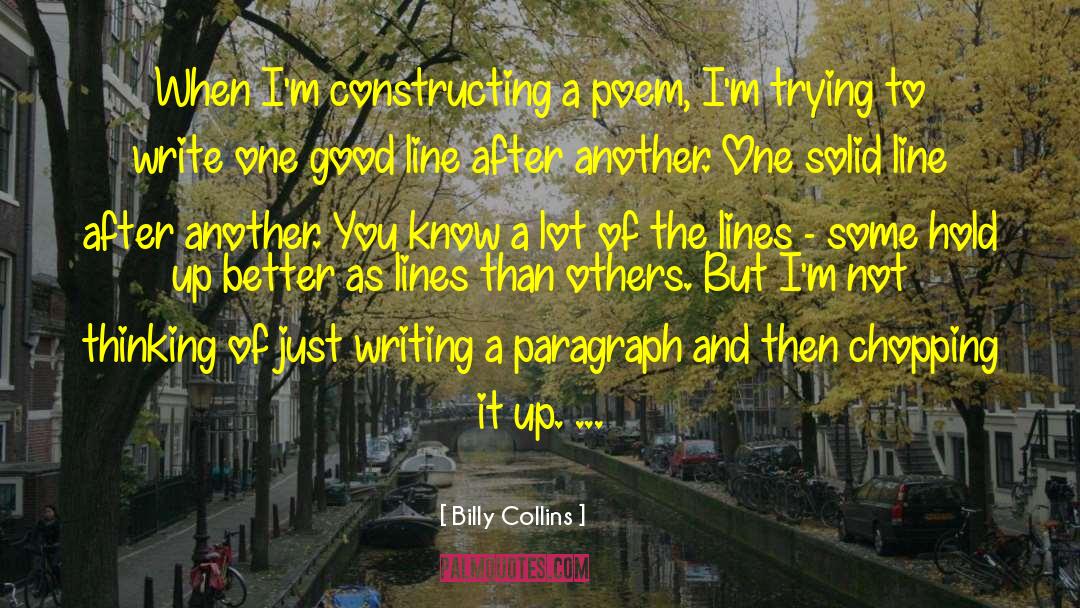 Chopping quotes by Billy Collins
