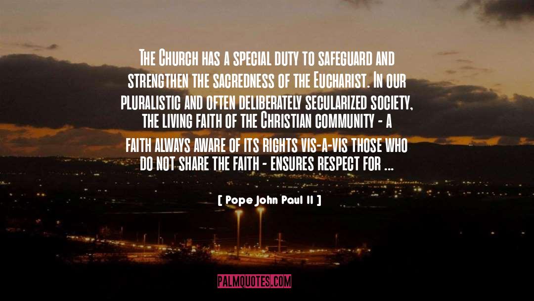 Christian Community quotes by Pope John Paul II