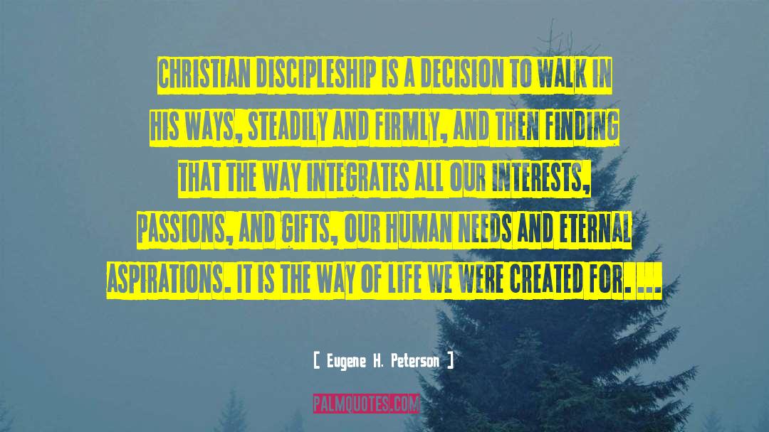 Christian Discipleship quotes by Eugene H. Peterson