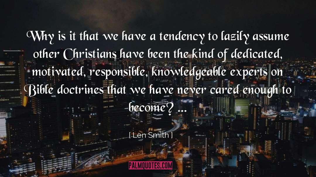Christian Doctrine quotes by Len Smith