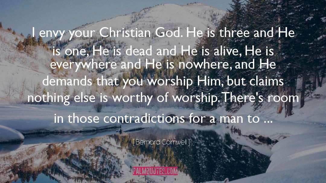Christian God quotes by Bernard Cornwell