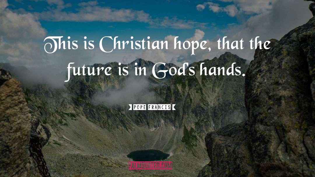 Christian Hope quotes by Pope Francis