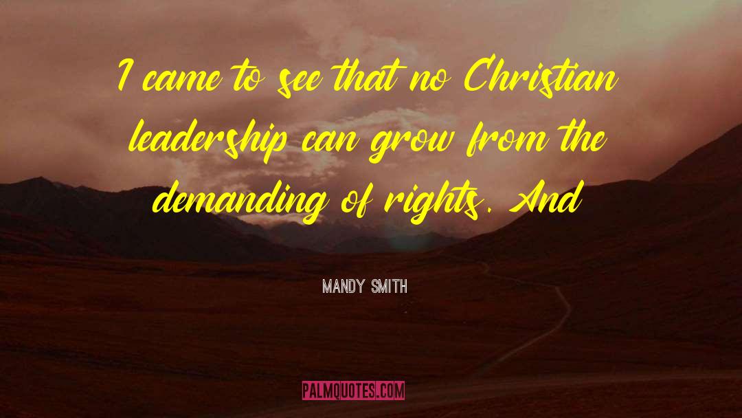 Christian Leadership quotes by Mandy Smith