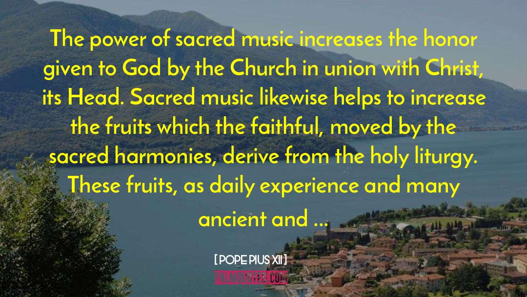 Christian Music quotes by Pope Pius XII
