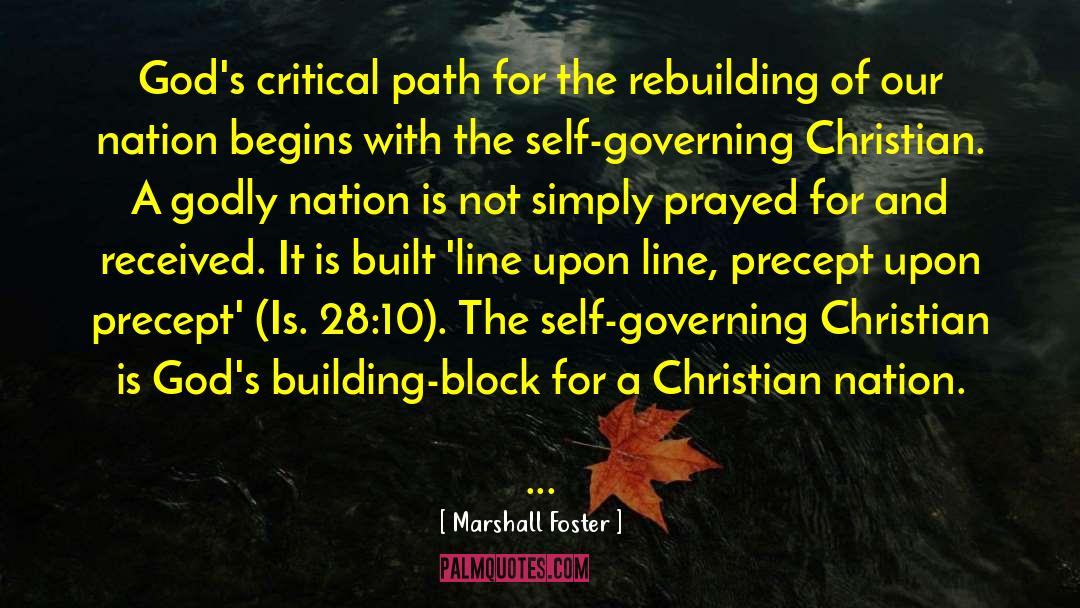 Christian Nation quotes by Marshall Foster