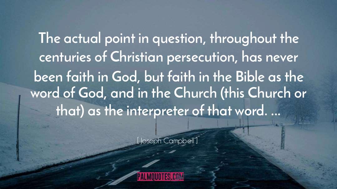 Christian Persecution quotes by Joseph Campbell