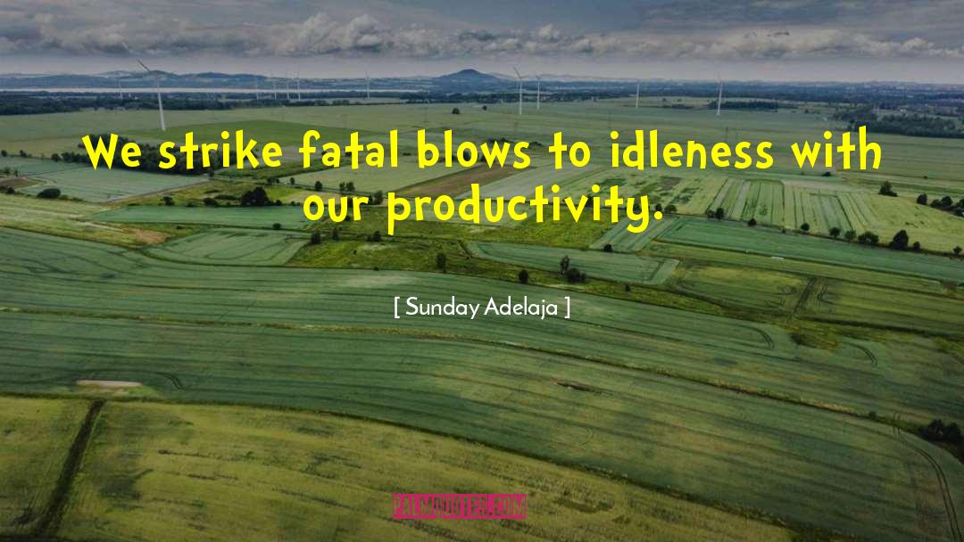 Christian Productivity quotes by Sunday Adelaja