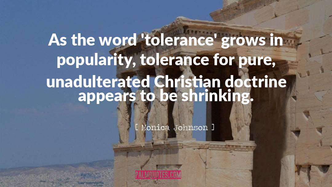 Christian Tolerance quotes by Monica Johnson