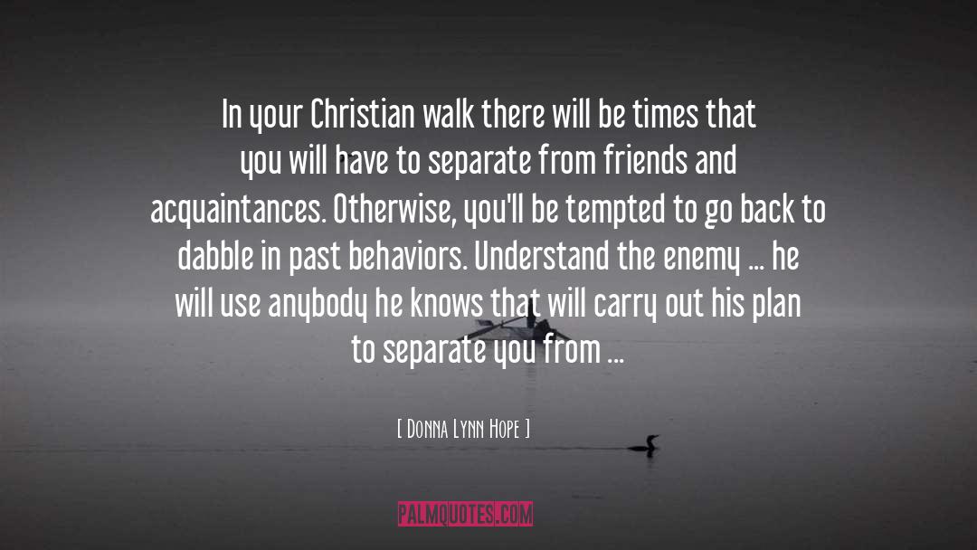 Christian Walk quotes by Donna Lynn Hope