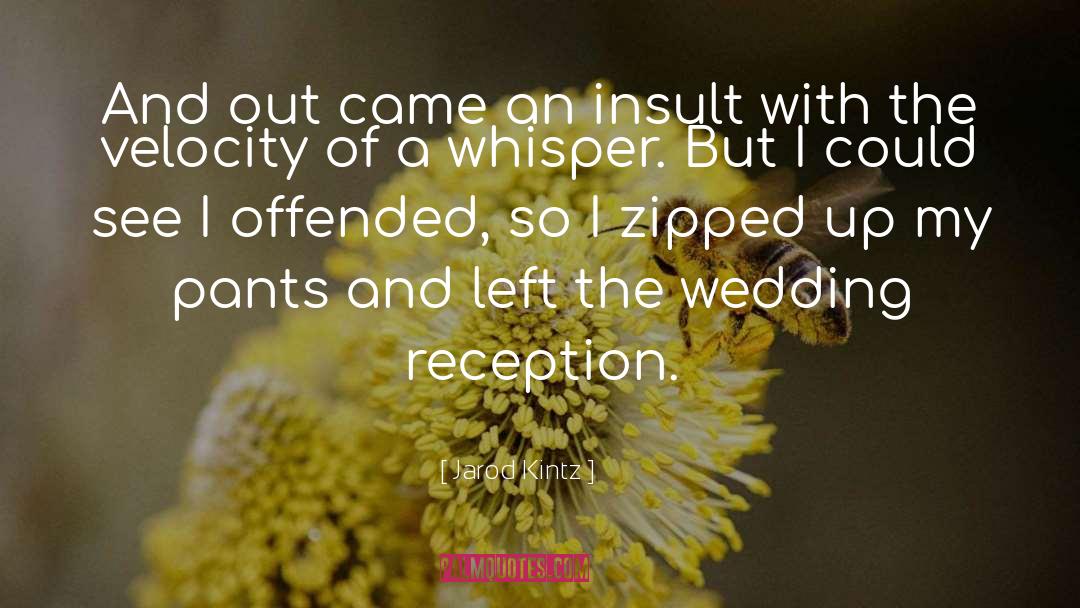 Christian Wedding Reception quotes by Jarod Kintz