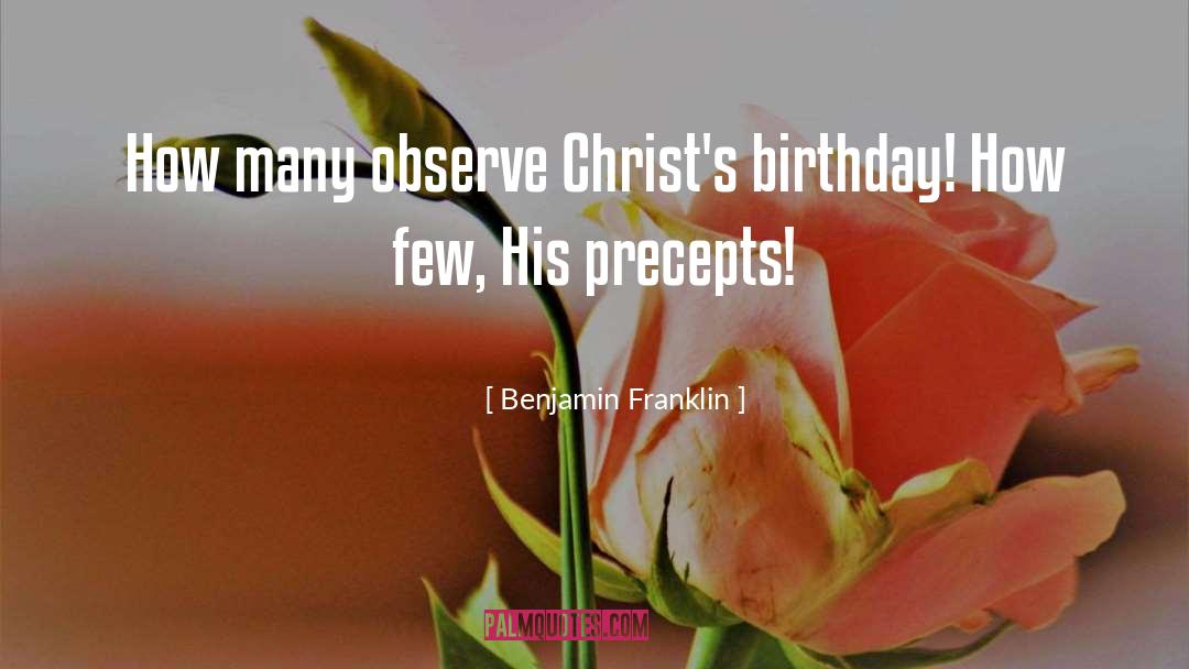 Christmas Biblical quotes by Benjamin Franklin